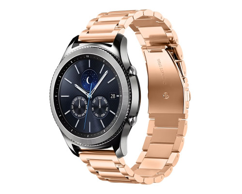 Ремінець Універс 22 mm Stainless Steel для Samsung/Amazfit/Huawei Колір Rose Gold 2020000432142