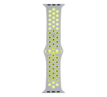 Ремінець для Apple Watch Band Silicone Nike + Protect Case 44/49 mm Колір 17, Сiро-Салатовий 2020000247067