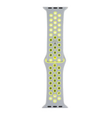 Ремінець для Apple Watch Band Silicone Nike + Protect Case 44/49 mm Колір 17, Сiро-Салатовий 2020000247067