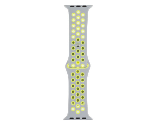 Ремінець для Apple Watch Band Silicone Nike + Protect Case 44/49 mm Колір 17, Сiро-Салатовий 2020000247067