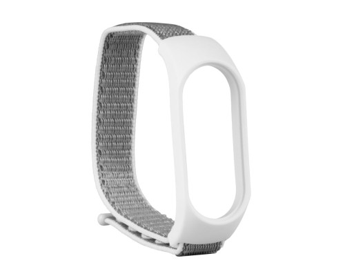 Ремінець для Xiaomi Mi Band 5 / 6 Nylon Колір Gray/White 2020000330639