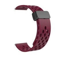 Ремешок Универс 20mm Silicone With Magnetic для Samsung/Amazfit/Huawei Колір Wine Red 2020000421924