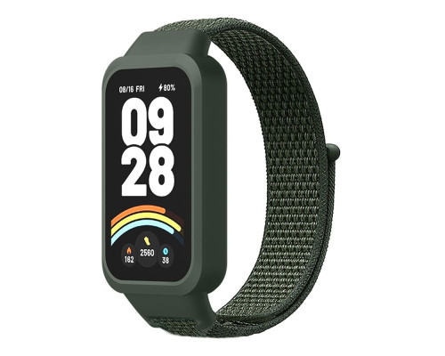 Ремінець для Xiaomi Mi Band 9 Active Nylon Колір Red Black 2020000473046 ma37232_3611022