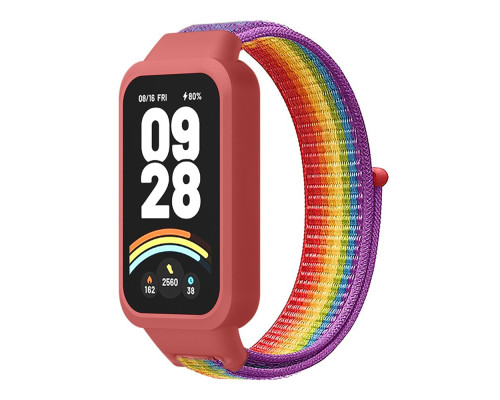Ремінець для Xiaomi Mi Band 9 Active Nylon Колір Red Black 2020000473046 ma37232_3611022