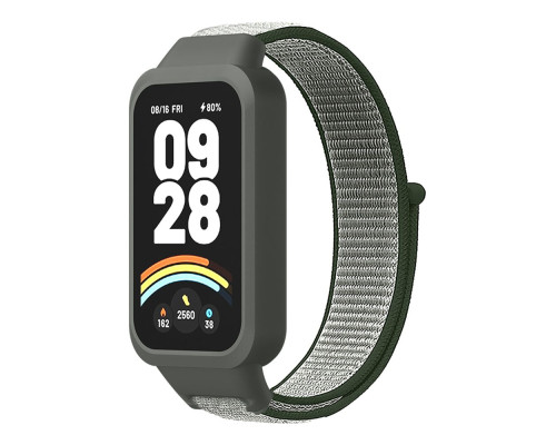 Ремінець для Xiaomi Mi Band 9 Active Nylon Колір Red Black 2020000473046 ma37232_3611022