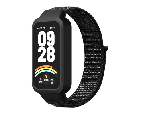 Ремінець для Xiaomi Mi Band 9 Active Nylon Колір Red Black 2020000473046 ma37232_3611022