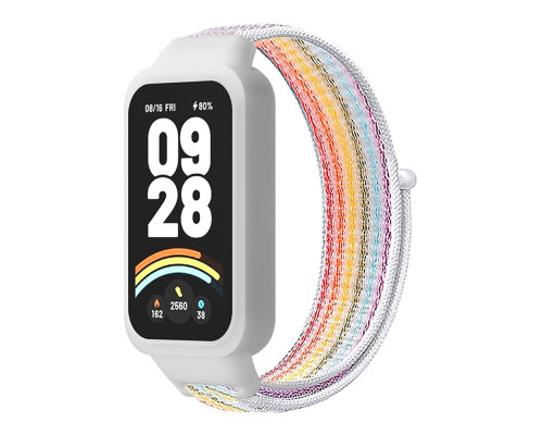Ремінець для Xiaomi Mi Band 9 Active Nylon Колір Red Black 2020000473046 ma37232_3611022
