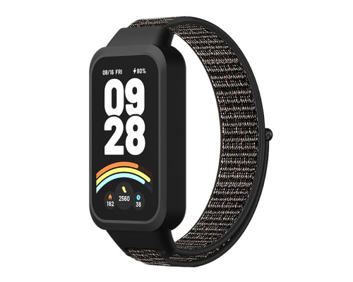 Ремінець для Xiaomi Mi Band 9 Active Nylon Колір Red Black 2020000473046 ma37232_3611022