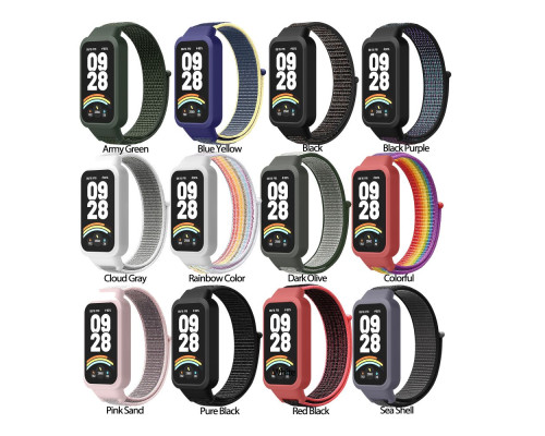 Ремінець для Xiaomi Mi Band 9 Active Nylon Колір Red Black 2020000473046 ma37232_3611022