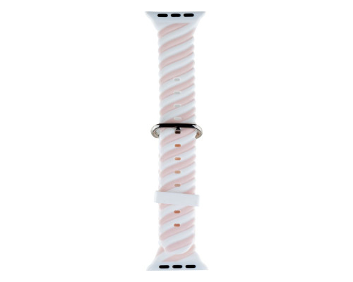 Ремінець Colour Bar для Apple Watch 42/44/45/49 mm Колір 2, Біло-Рожевий