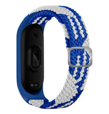 Ремешок для Xiaomi Mi Band 3 / 4 / 5 / 6 / 7 Elastic adjustment Колір Blue/White 2020000424680