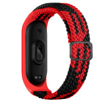 Ремешок для Xiaomi Mi Band 3 / 4 / 5 / 6 / 7 Elastic adjustment Колір Red/Black 2020000424673