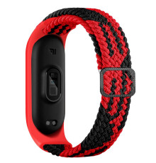 Ремешок для Xiaomi Mi Band 3 / 4 / 5 / 6 / 7 Elastic adjustment Колір Red/Black 2020000424673