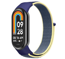 Ремінець для Xiaomi Mi Band 8 / 9 Nylon Колір Blue/Yellow 2020000424352