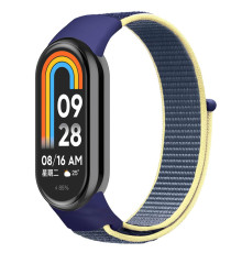 Ремінець для Xiaomi Mi Band 8 / 9 Nylon Колір Blue/Yellow 2020000424352