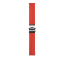 Ремінець Универс 20 mm Silicone+Metal lock для Samsung/Amazfit/Huawei Колір Червоний