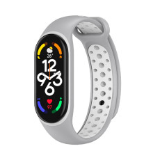 Ремешок для Xiaomi Mi Band 5 / 6 / 7 N Sport Колір Grey/White 2020000420101