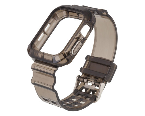 Ремінець для Apple Watch Band Color Transparent + Protect Case 44mm Колір Grey