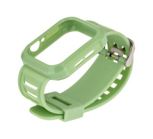 Ремінець для Apple Watch Band Silicone Shine + Protect Case 44mm Колір Light Green 2020000257097