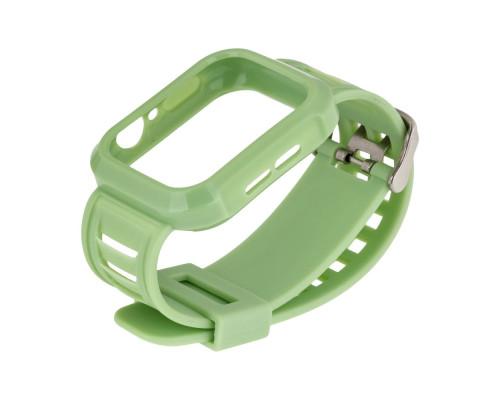 Ремінець для Apple Watch Band Silicone Shine + Protect Case 44mm Колір Light Green 2020000257097