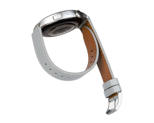 Ремешок Универс 20mm Leather strap with straight tip для Samsung/Amazfit/Huawei Колір Brown 2020000413431