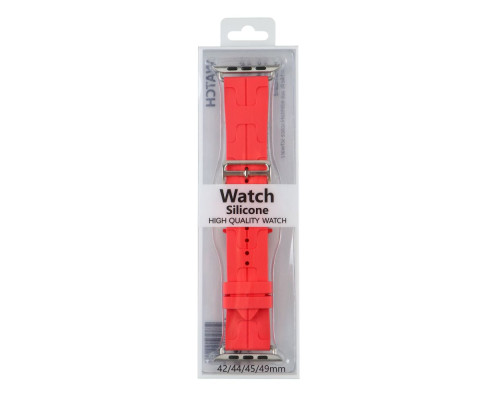 Ремінець для Apple Watch Hermes 42/44/45/49 mm Колір Bright Red 2020000405214