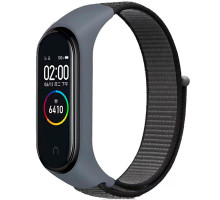 Ремешок для Xiaomi Mi Band 3 / 4 / 5 / 6 / 7 Nylon Колір Gray 2020000424390