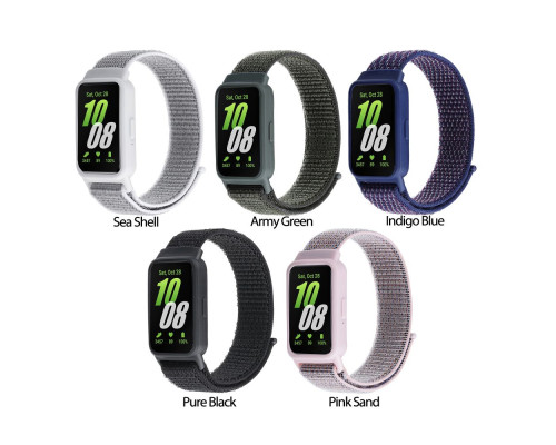 Ремінець для Samsung Galaxy Fit 3 (R390) Nylon Колір Pure Black 2020000473145 ma35304_3345785