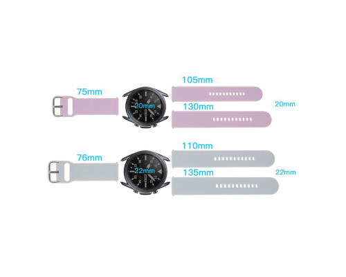 Ремінець Универс 20mm Silicone Original Design для Samsung/Amazfit/Huawei Колір Lavander Purple 2020000486800 ma35723_3867477