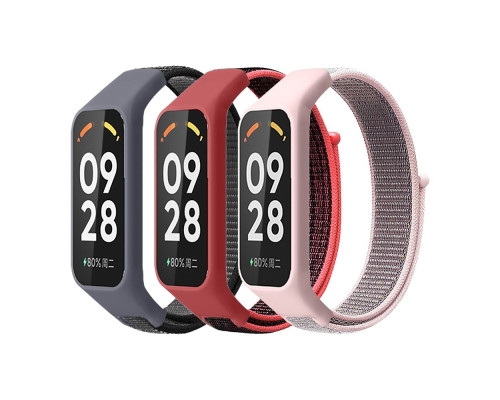 Ремінець для Xiaomi Mi Band 8 Active/Redmi Smart Band 2 Nylon Колір Pink Sand 2020000487098 ma35300_3345747