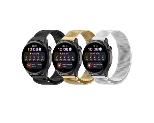 Ремінець Універс 22mm Milanese loop для Samsung/Amazfit/Huawei Колір Black 2020000438274