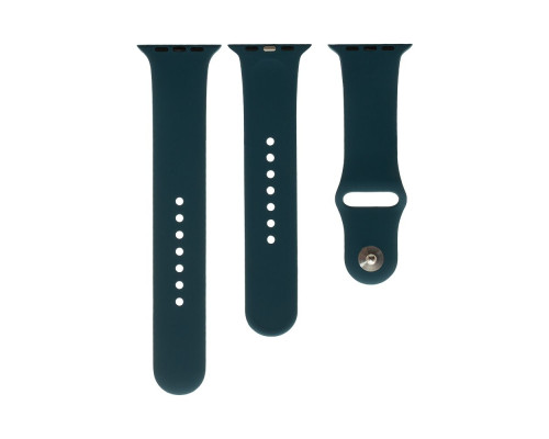 Ремінець для Apple Watch Band Silicone Two-Piece 42/44/45/49 mm Колір 35, Dark Olive 2020000018629