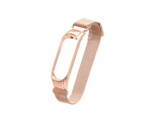 Ремінець для Xiaomi Mi Band 3 / 4 Milanese Loop Колір Рожево-Бузковий