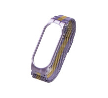 Ремінець для Xiaomi Mi Band 5 / 6 Milanese Loop Color Колір Бузково-Золотий 2020000159254