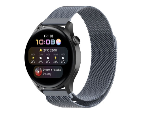 Ремінець Універс 22mm Milanese loop для Samsung/Amazfit/Huawei Колір Black 2020000438274
