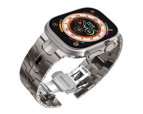 Ремінець для Apple Watch Metallic Chain 42/44/45/49 mm Колір Titanium Gray 2020000464273 ma37194_3610673