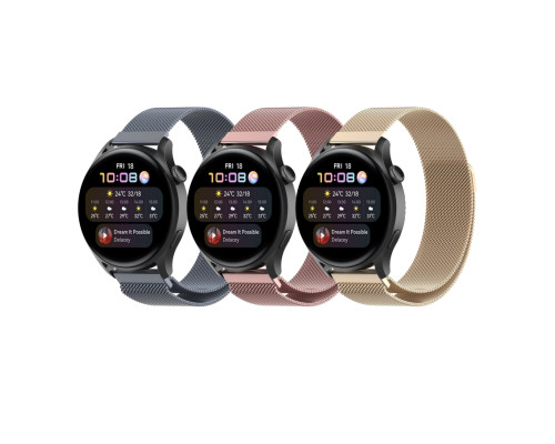 Ремінець Універс 20mm Milanese loop для Samsung/Amazfit/Huawei Space Grey ma32371_2917286