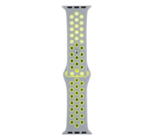 Ремешок для Apple Watch Band Silicone Nike + Protect Case 40/41 mm Колір 17, Сiро-Салатовий 2020000246947