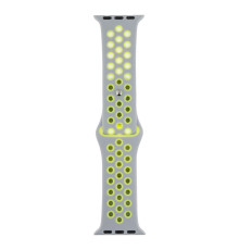 Ремешок для Apple Watch Band Silicone Nike + Protect Case 40/41 mm Колір 17, Сiро-Салатовий 2020000246947