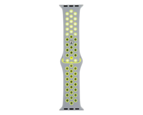 Ремешок для Apple Watch Band Silicone Nike + Protect Case 40/41 mm Колір 17, Сiро-Салатовий 2020000246947