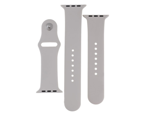 Ремінець для Apple Watch Band Silicone Two-Piece 42/44/45/49 mm Колір 62, Granny grey