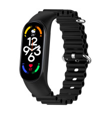 Ремінець для Xiaomi Mi Band 5 / 6 / 7 Ocean band Колір Black 2020000422068