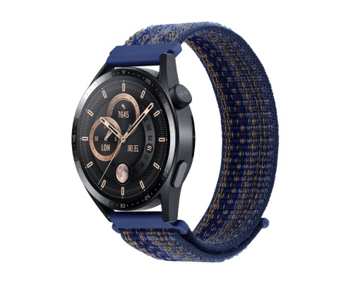 Ремешок Универс 22mm Nylon для Samsung/Amazfit/Huawei Колір Dark Blue 2020000373087