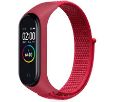 Ремешок для Xiaomi Mi Band 3 / 4 / 5 / 6 / 7 Nylon Колір Red 2020000424512