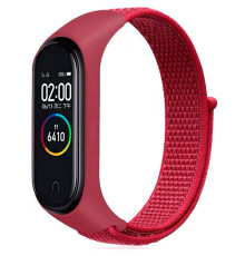 Ремешок для Xiaomi Mi Band 3 / 4 / 5 / 6 / 7 Nylon Колір Red 2020000424512