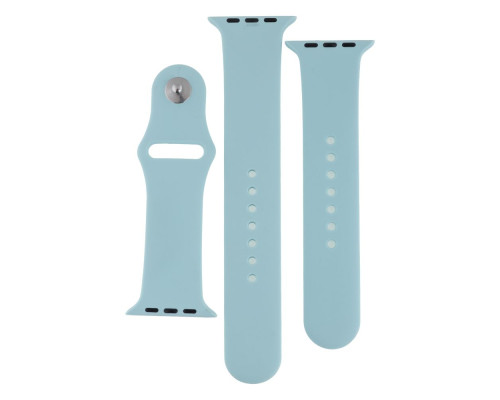 Ремінець для Apple Watch Band Silicone Two-Piece 42/44/45/49 mm Мята упаковка Колір 44.Shiny Blue 2020000481256 ma33988_3325240