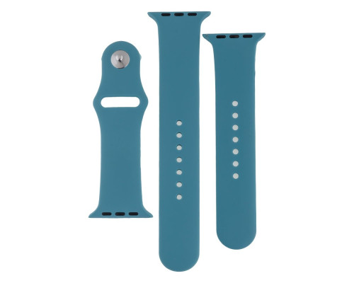 Ремінець для Apple Watch Band Silicone Two-Piece 42/44/45/49 mm Мята упаковка Колір 44.Shiny Blue 2020000481256 ma33988_3325240