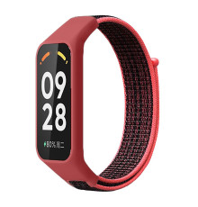 Ремінець для Xiaomi Mi Band 8 Active/Redmi Smart Band 2 Nylon Колір Red Black 2020000487081 ma35300_3345749