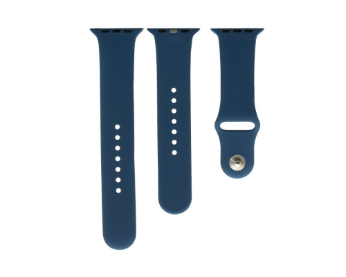 Ремінець для Apple Watch Band Silicone Two-Piece 42/44/45/49 mm Колір 08, Dark blue 2020000268260