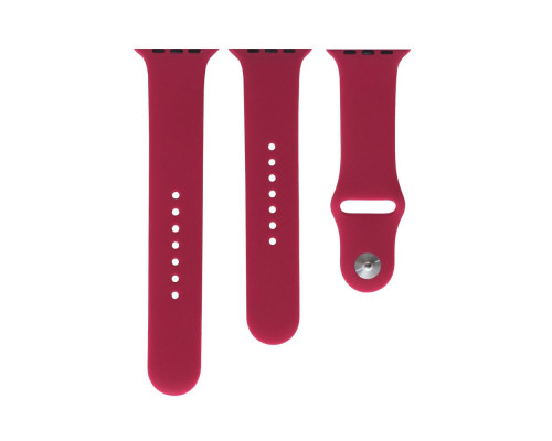 Ремінець для Apple Watch Band Silicone Two-Piece 42/44/45/49 mm Колір 42, Maroon 2020000412564